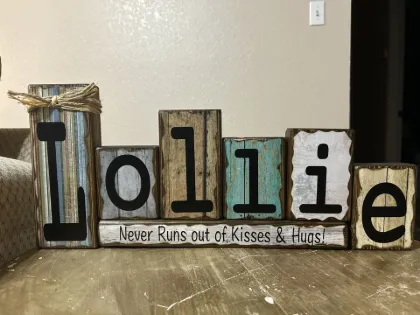 lollie  wooden  handmade  blocks