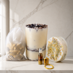 Picture of Energy Cleanse Ultimate Ritual | Remove Negative Energy Soap, Candle, Bath Bag & Keychain Set