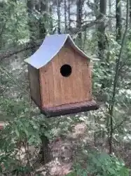 handmade rustic bird house